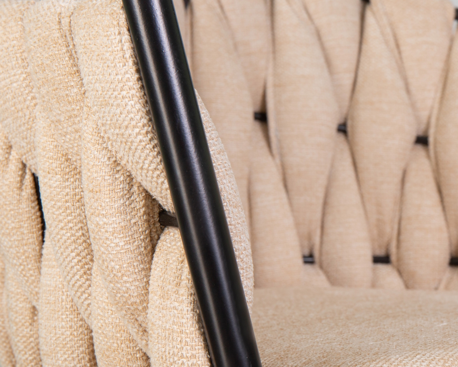 Стул барный DOBRIN LEON Бежевая ткань LAR 275-1