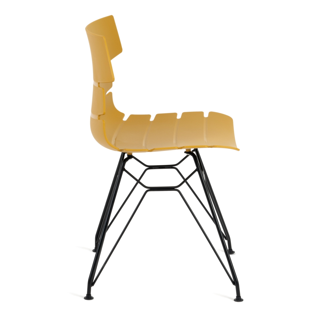 Стул HANSEN (mod. 622N) пластик/металл, 51х47х80 см, высота до сиденья 45 см, оранжевый/черный