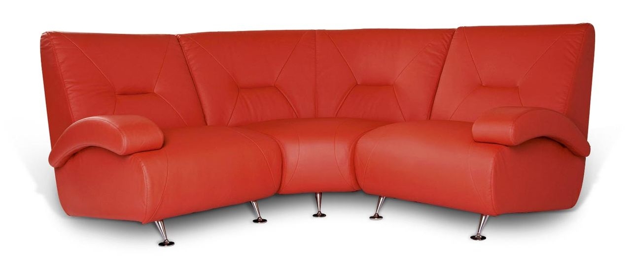 Кресло с правым подлокотником Манчестер 1В Красное (экокожа)