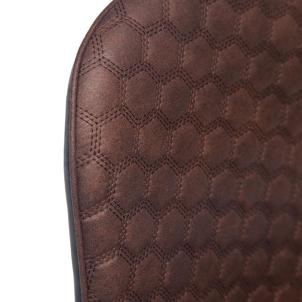 Стул STORM (mod. 807) металл,ткань наппа, 46 х 53 х 87 х 49 см, темно-коричневый/черный, PK-03