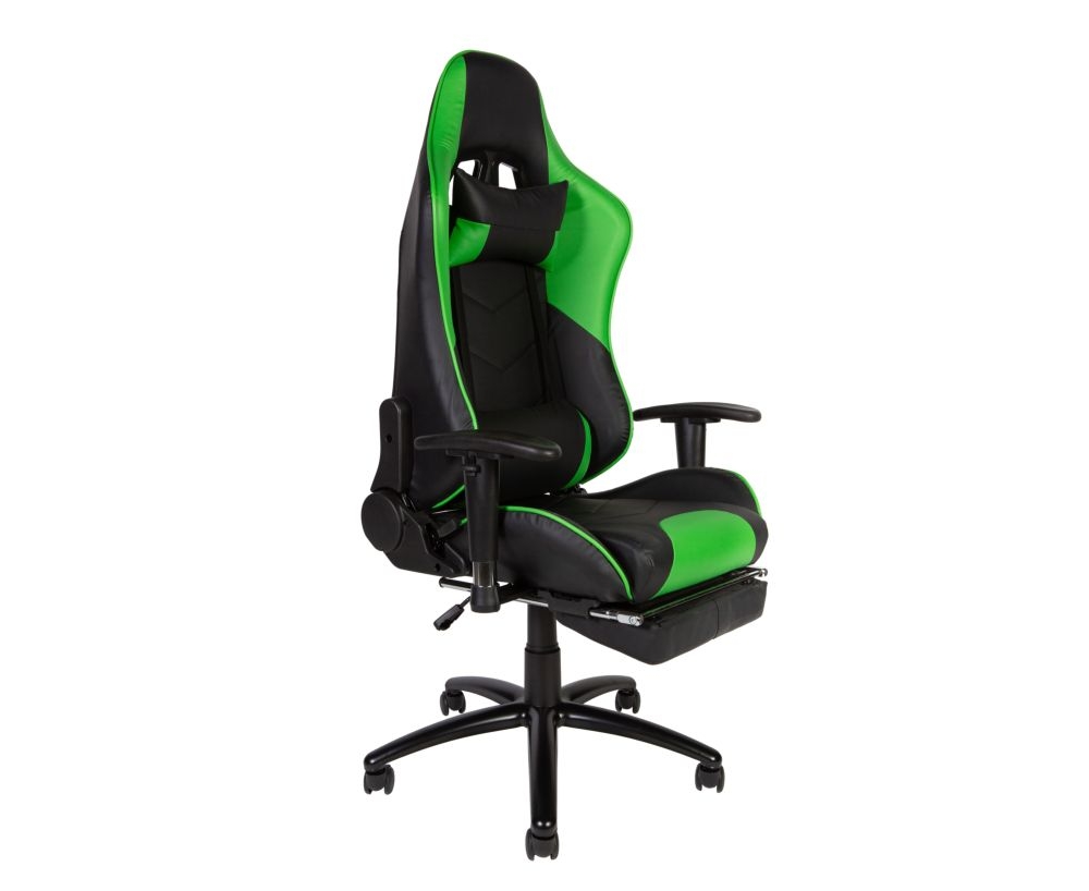 Игровое кресло Лотус ГТС РФ-8066Е Черный/Зеленый / Lotus GTS RF-8066E
