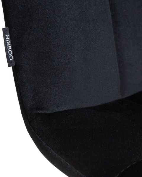 Стул обеденный DOBRIN CHILLY (Черный Holland 75, основание белое) 4 шт