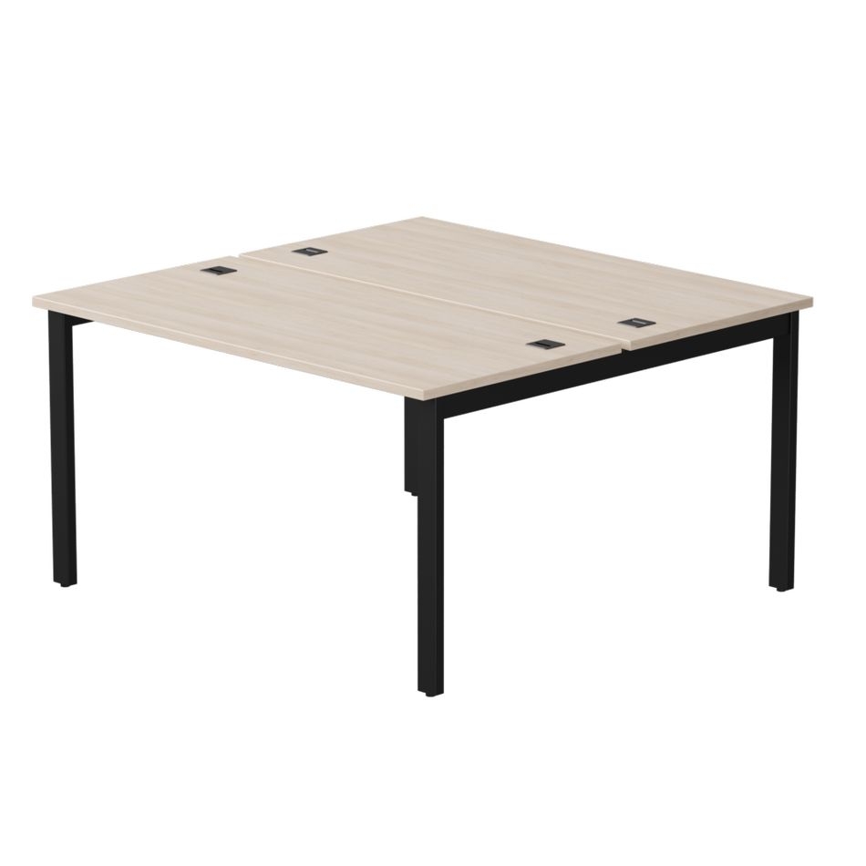 Бенч-система на 2 места на металлокаркасе, опоры 90 гр Everprof EVO 254S018 Дуб Соната Черный (1380)