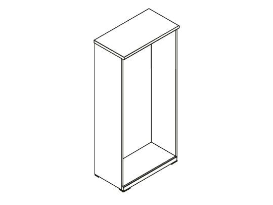 Каркас шкафа двустворчатого 22500 Темный орех
