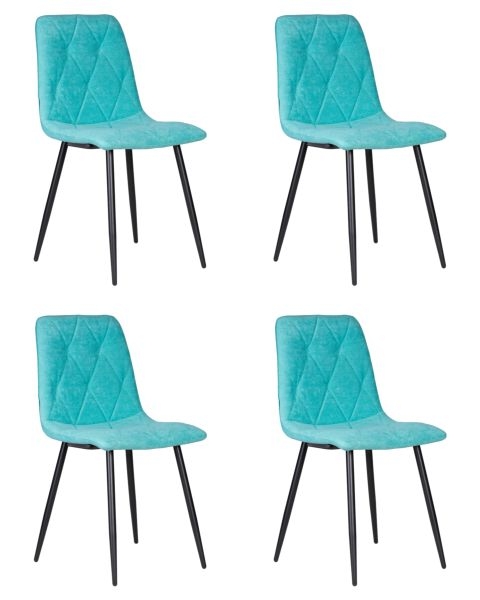 Стул обеденный DOBRIN CHILLY ROMBO (Тиффани Simple 51, основание черное) 4 шт