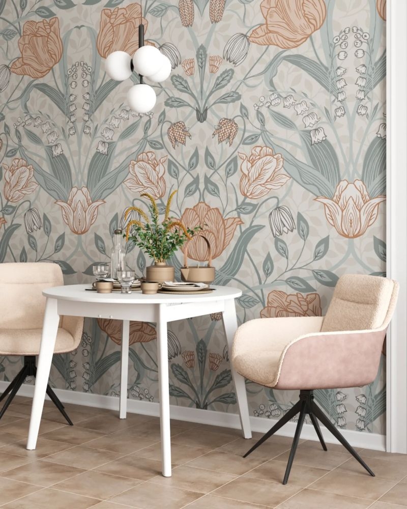 Стул Waldo молочный c бежевой экокожей