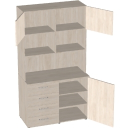 Готовый комплект мебели FIT №2 Дуб Аризона