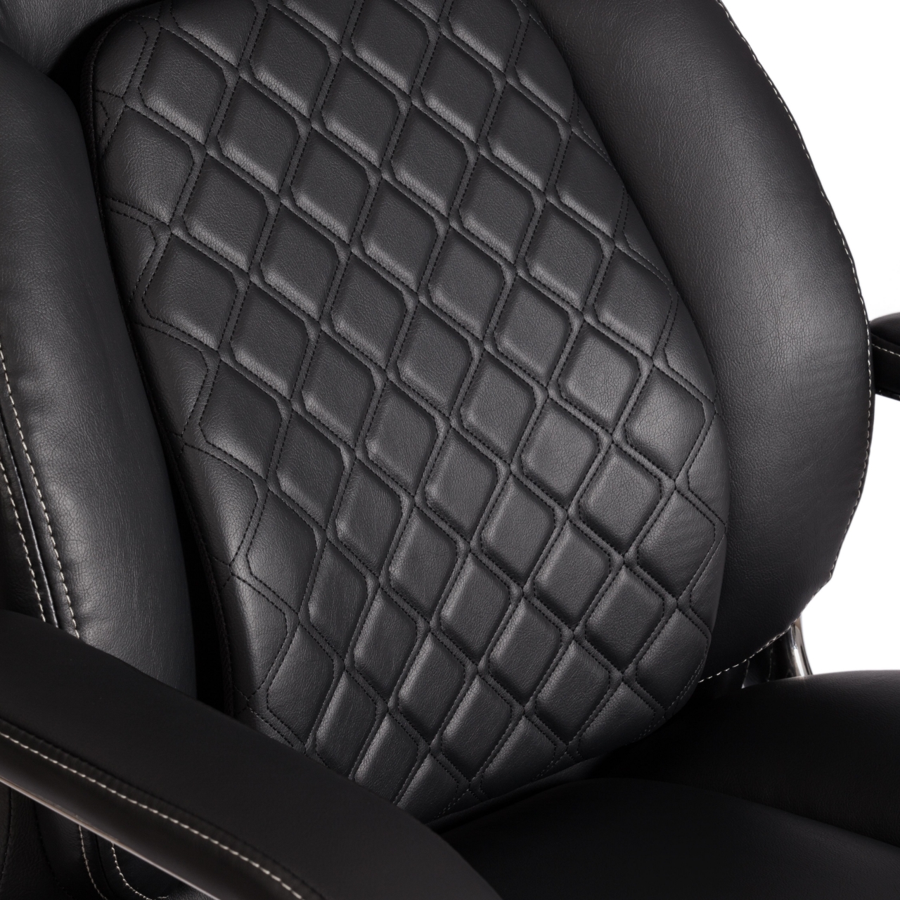 Кресло Atlant рецикл. кожа/иск. кожа, черный