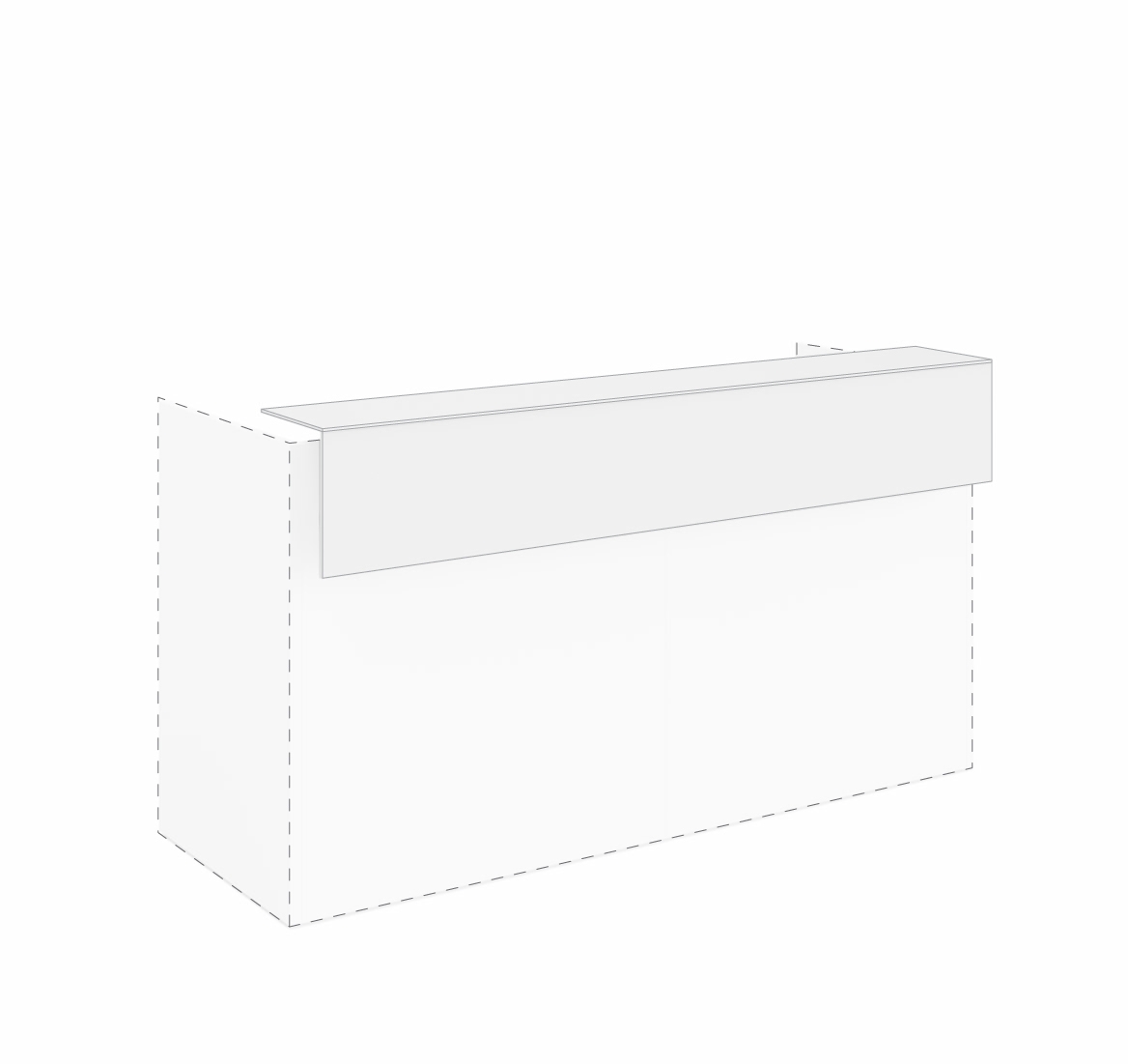 FACTORY Топ L200 Белое стекло