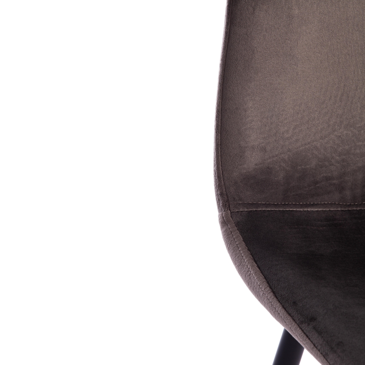 Стул BREEZE (mod. 4724) вельвет/металл, 44 х 53 х 87 см, Light grey (светло-серый) HLR24 / черный