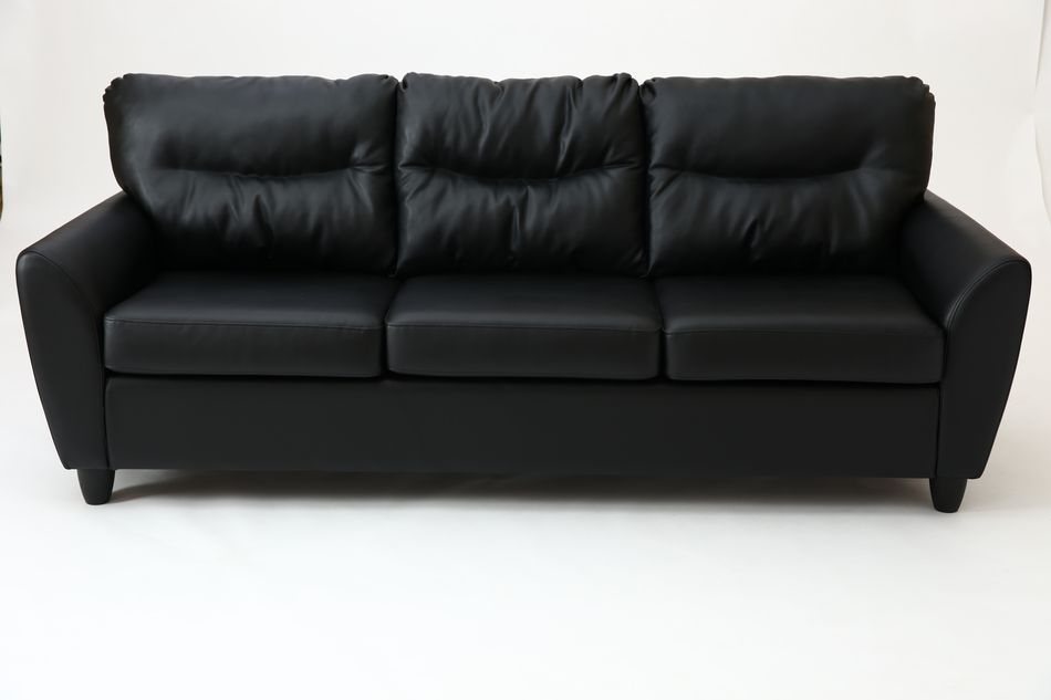 Диван трехместный Наполи Премиум Д3 Санторини 401 (черный) Категория 1