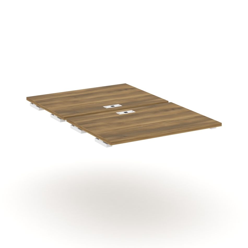 Двойной стол-приставка к двум опорным тумбам/шкафам CONCEPT CN.DSPR-005 Сандал Янтарный Белый