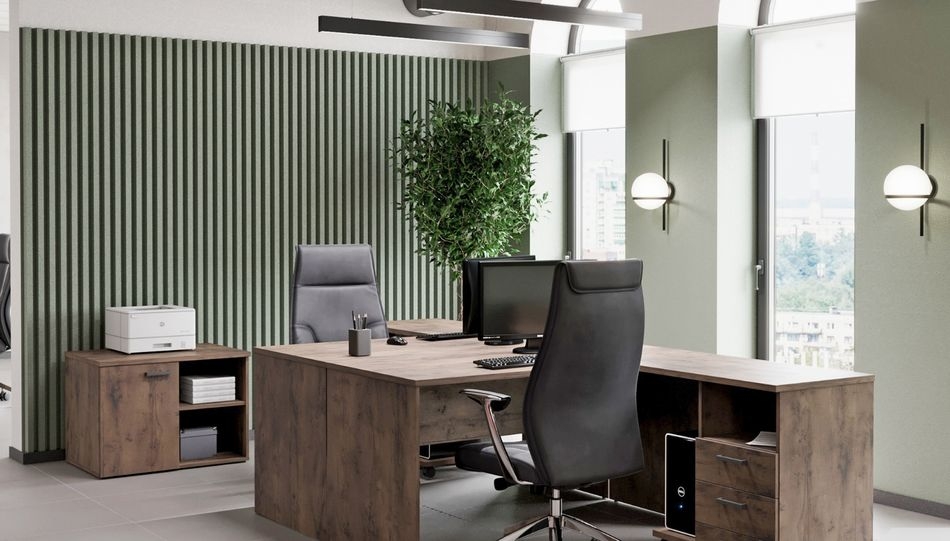 Комплект офисной мебели LEMO №3 Таксония шоколадная Кашемир