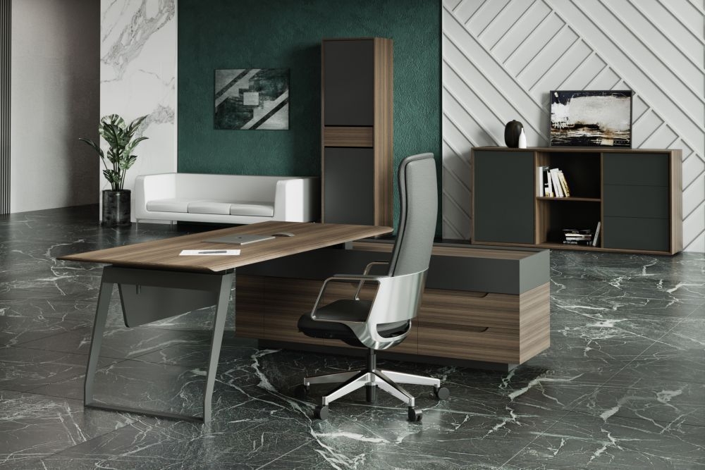 Шкаф высокий 1-секционный QUARTZ QZ.0302.BW.GF.R правый