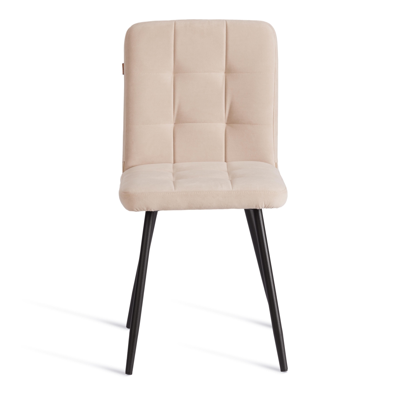 Стул обеденный Medeo LT, велюр, бежевый/черный, 7, 45х56х89 см