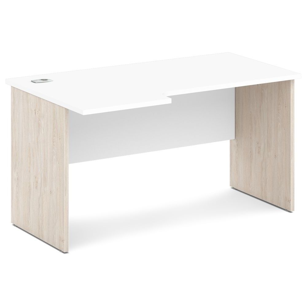 Стол эргономичный Sentida S-44 левый Белый/Дуб Верцаска светлый