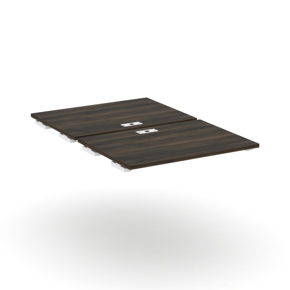 Двойной стол-приставка к двум опорным тумбам/шкафам CONCEPT CN.DSPR-005 Дуб Мали Белый