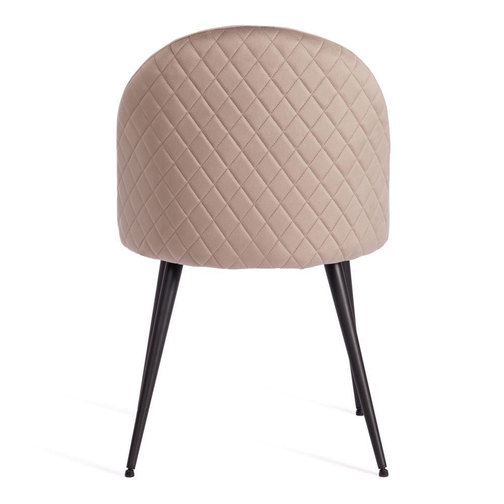 Стул MONRO (mod. 5144) / 1 шт. в упаковке металл/вельвет, 51x56x84 см, серо-бежевый (HLR-9)/черный