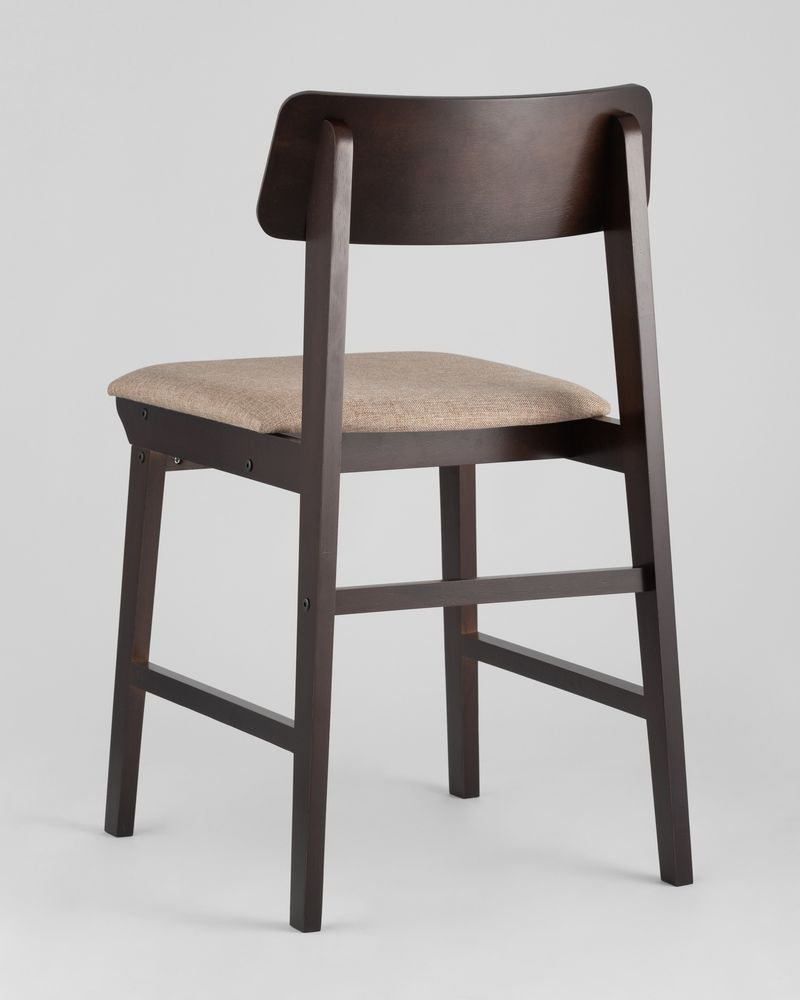 Комплект из двух стульев ODEN мягкая тканевая Коричневая обивка