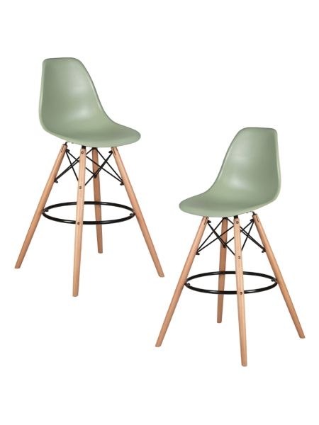 Стул барный DOBRIN DSW BAR (ножки светлый бук, цвет мятный (NX-G-09)) 2 шт