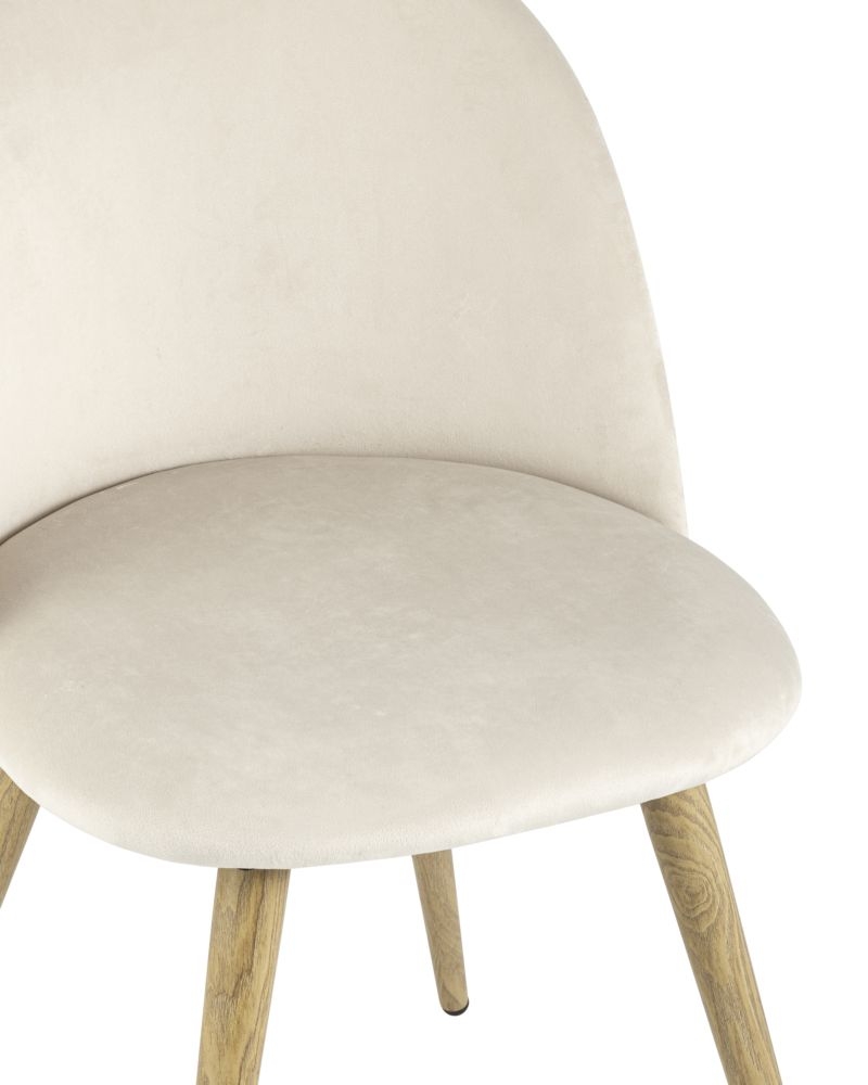 Комплект из четырех стульев Лион велюр кремовый 4 шт
