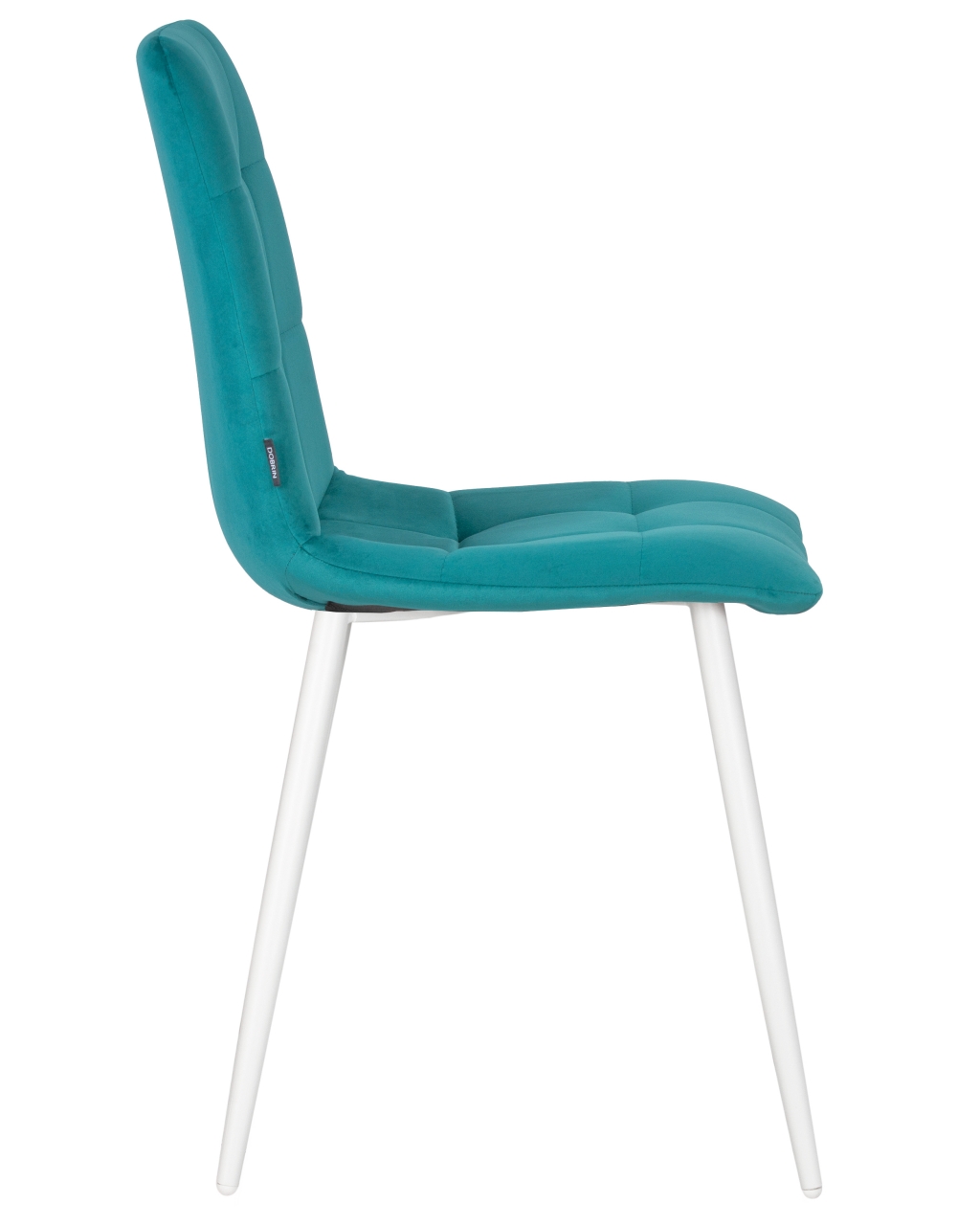 Стул обеденный DOBRIN CHILLY (Морской волны Holland 56, основание белое ) 4 шт