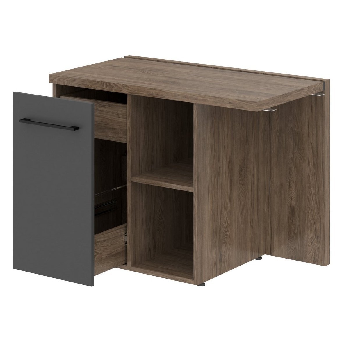 Тумба приставная MCRT 1055L Антрацит/Кария Пальмира