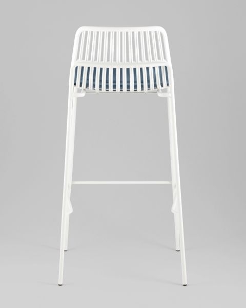 Стул барный Louran с подушкой белый