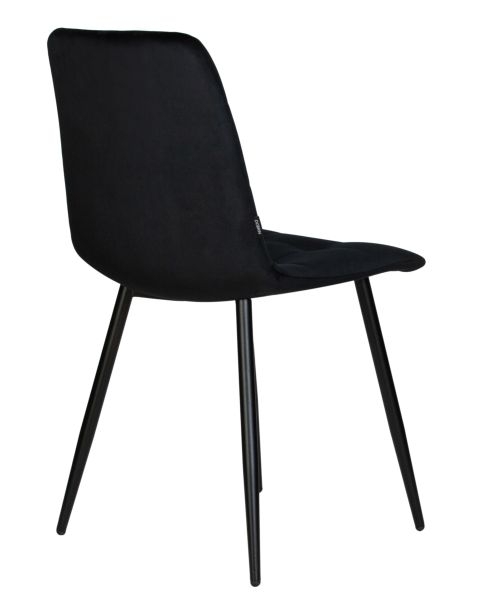 Стул обеденный DOBRIN CHILLY (Черный Holland 75, основание черное) 4 шт