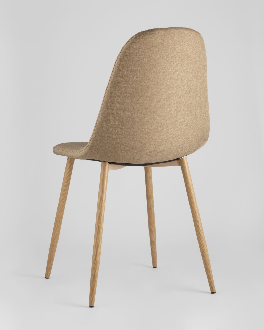 Обеденная группа стол Eames DST 80 см, 2 стула Валенсия рогожка Бежевый