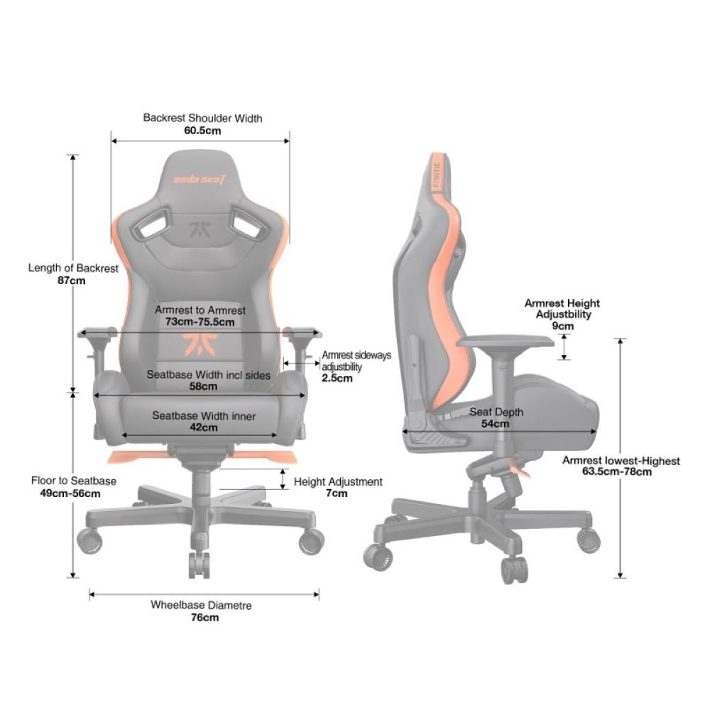 Геймерское кресло Anda Seat Fnatic Edition Черный