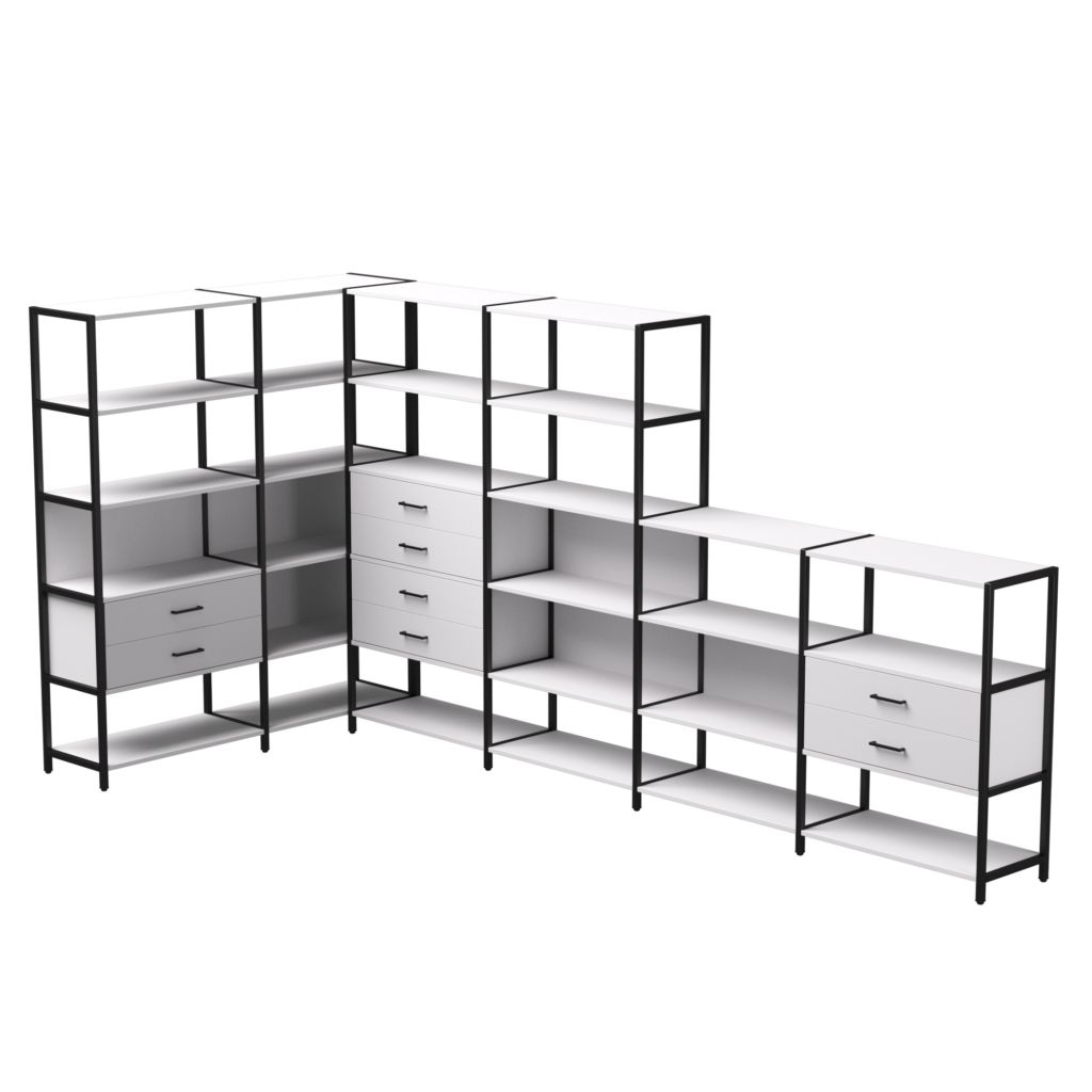 Набор стеллажных систем Everprof EVO №18 Белый Черный