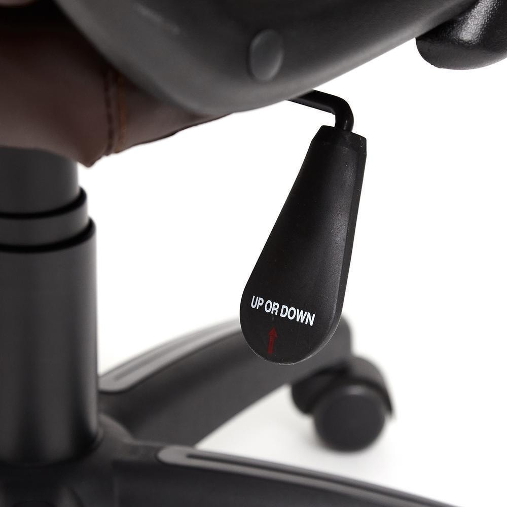 Кресло DUKE кож/зам/ткань, коричневый/бронза, 36-36/21