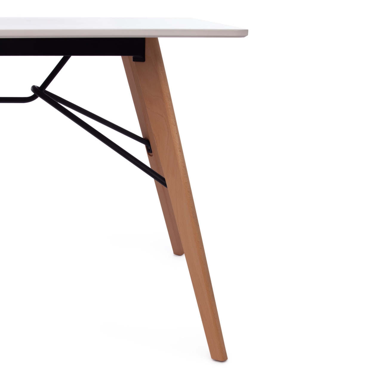 Стол RUSTO (mod. 289А) МДФ/металл, 160 х 90 х 75 см , white (белый)