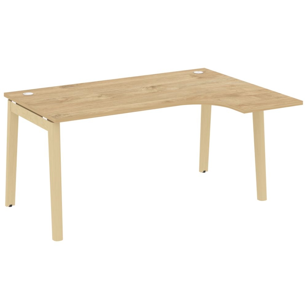 Стол эргономичный левый ONIX WOOD OW.SA-4(R) Тиквуд Светлый/Светлый