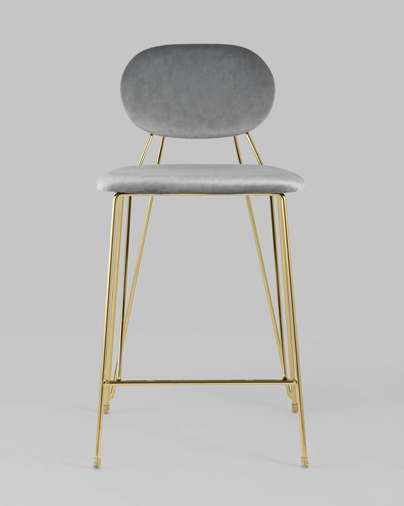 Стул Элис полубарный Светло-серый