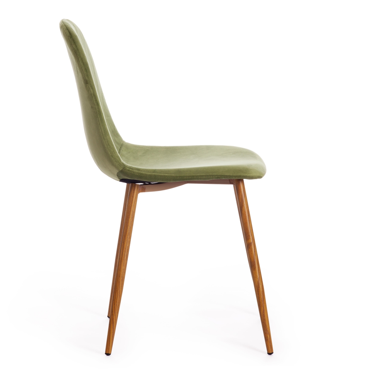 Стул BREEZE (mod. 4724) вельвет/металл, 44 х 53 х 87 см, Green (зеленый) HLR54 / натуральный