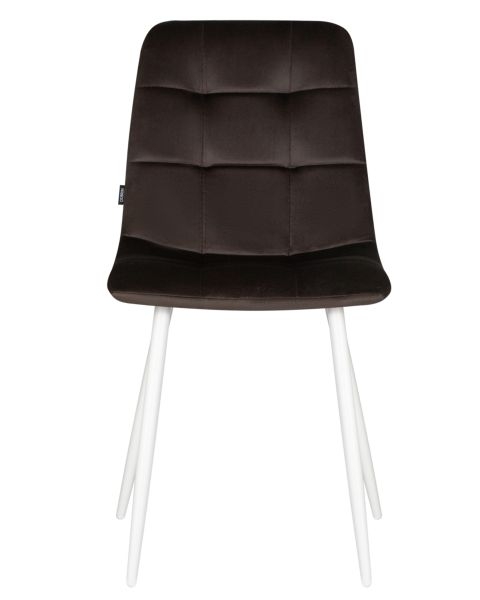 Стул обеденный DOBRIN CHILLY (Эспрессо Holland 74, основание белое) 4 шт
