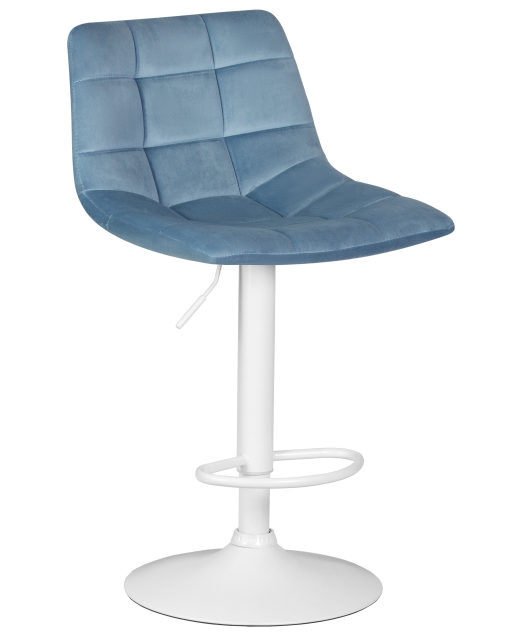 Стул барный DOBRIN TAILOR WHITE (пудрово-голубой велюр (MJ9-74)) 2 шт
