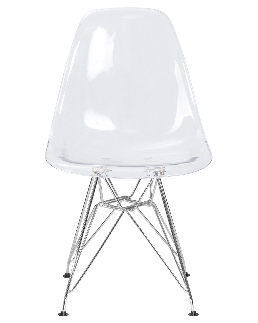 Стул обеденный DOBRIN DSR CASPER ножки хром Прозрачный