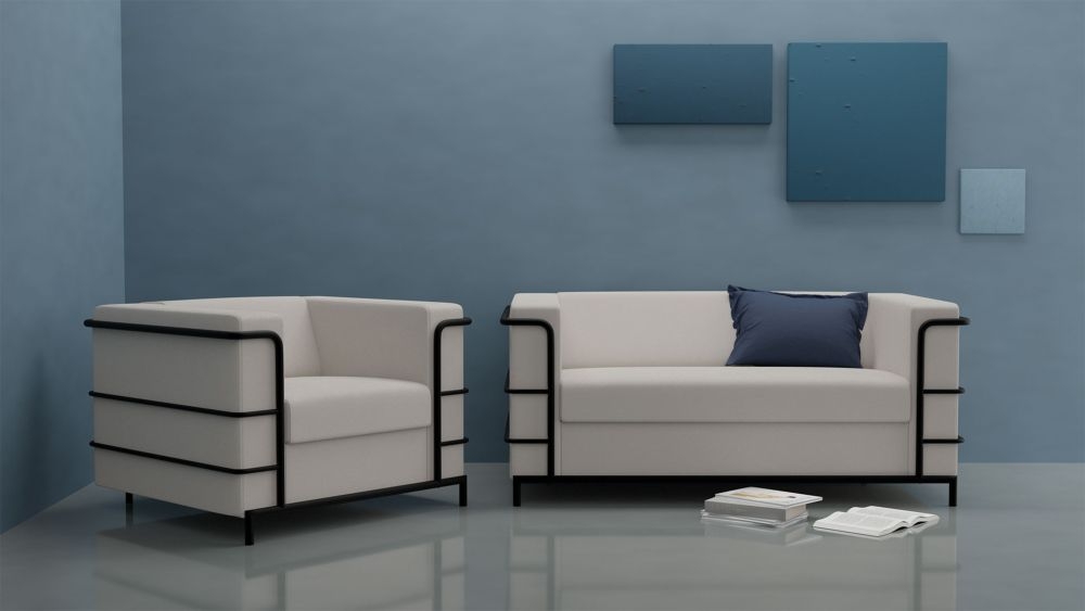 Диван трехместный Аполло 2.0 (3Д) Кремово-белый Euroline 907