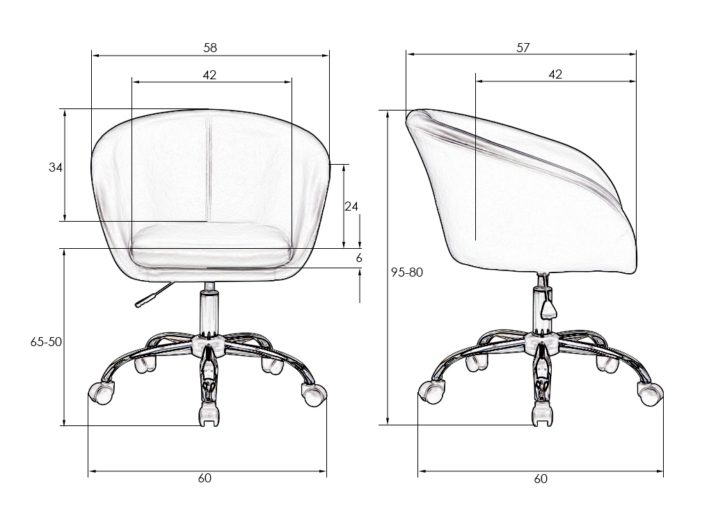 Офисное кресло для персонала DOBRIN BOBBY Кремовый