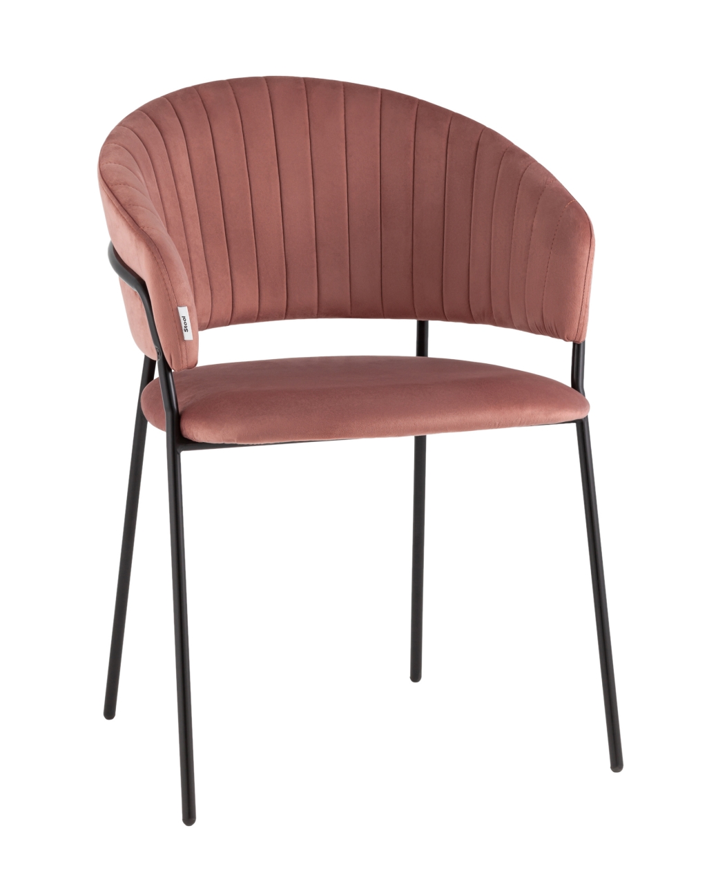 Стул Бруно велюр Пыльно-розовый