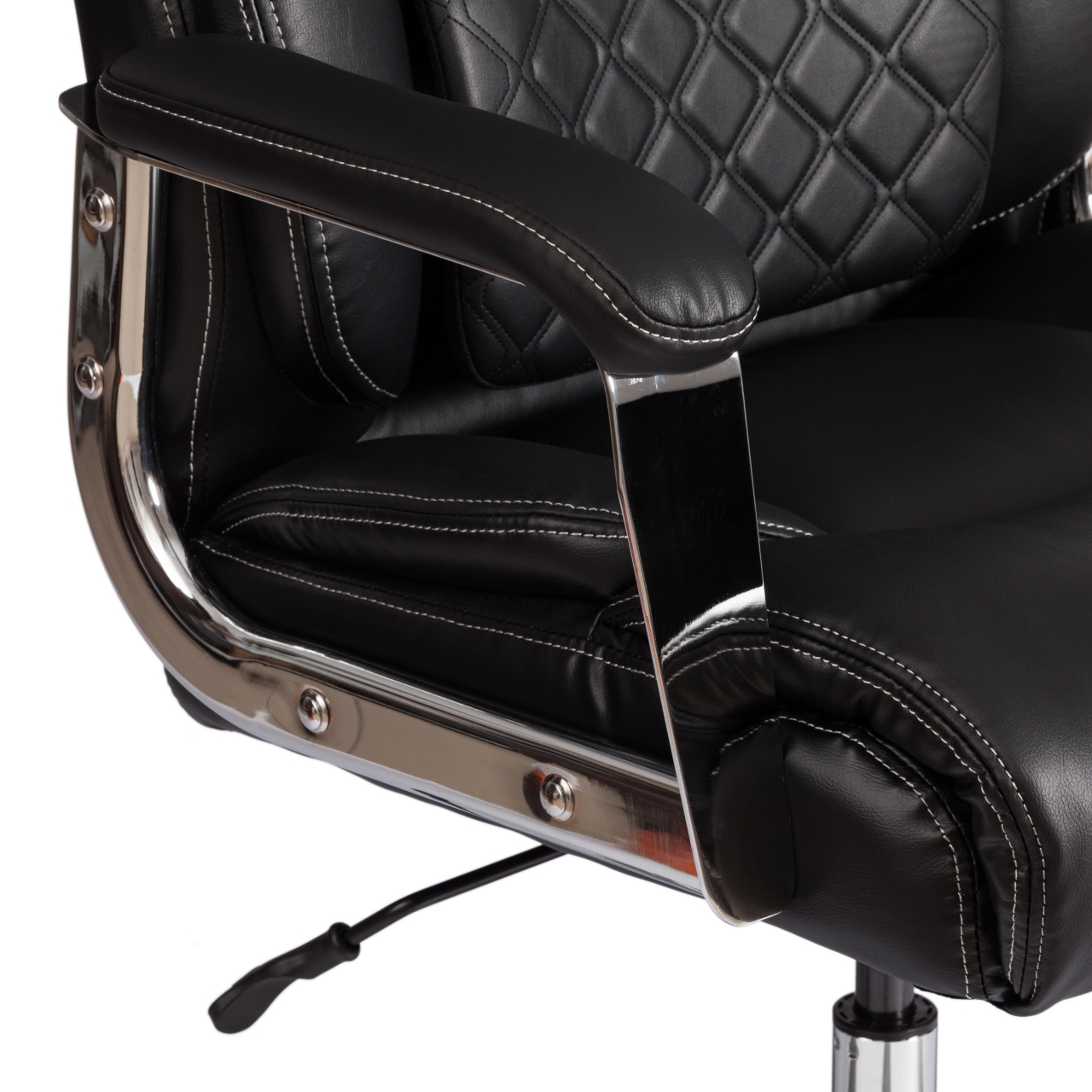 Кресло Atlant рецикл. кожа/иск. кожа, черный