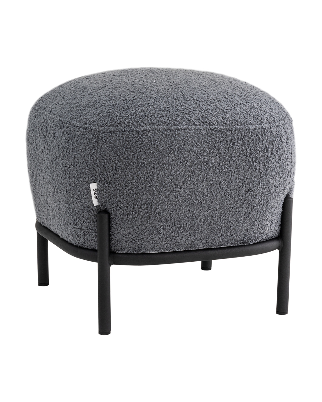 Пуф Стоун П букле Fluffy темно-серый
