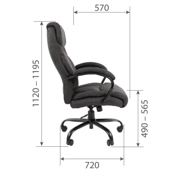 Кресло руководителя CHAIRMAN CH401 Темно-серая