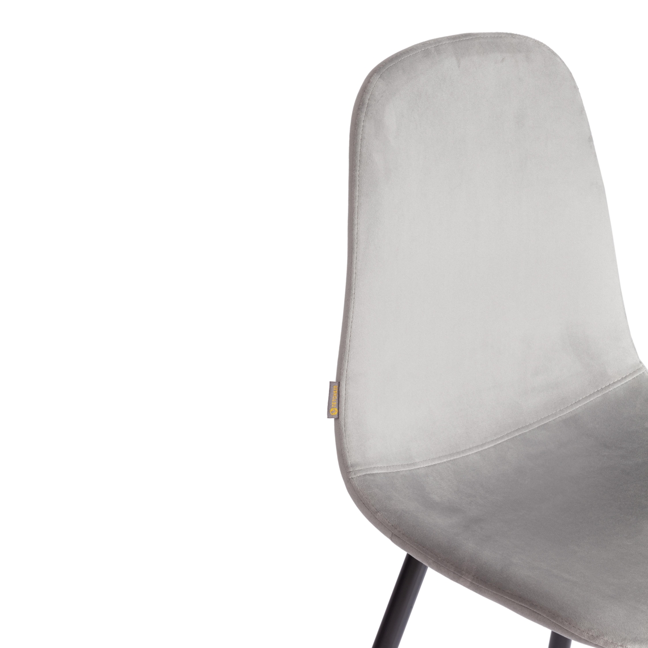 Стул BREEZE (mod. JSC-58) Велюр/металл , 44 х 53 х 86 см, grey (серый) HLR 19 / черный