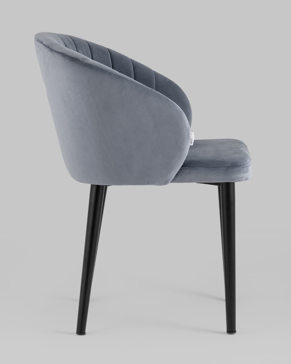 Стул с подлокотниками Шон велюр Серый