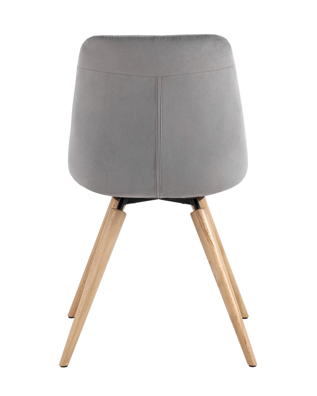 Стул Флекс на деревянных ножках велюр Серый