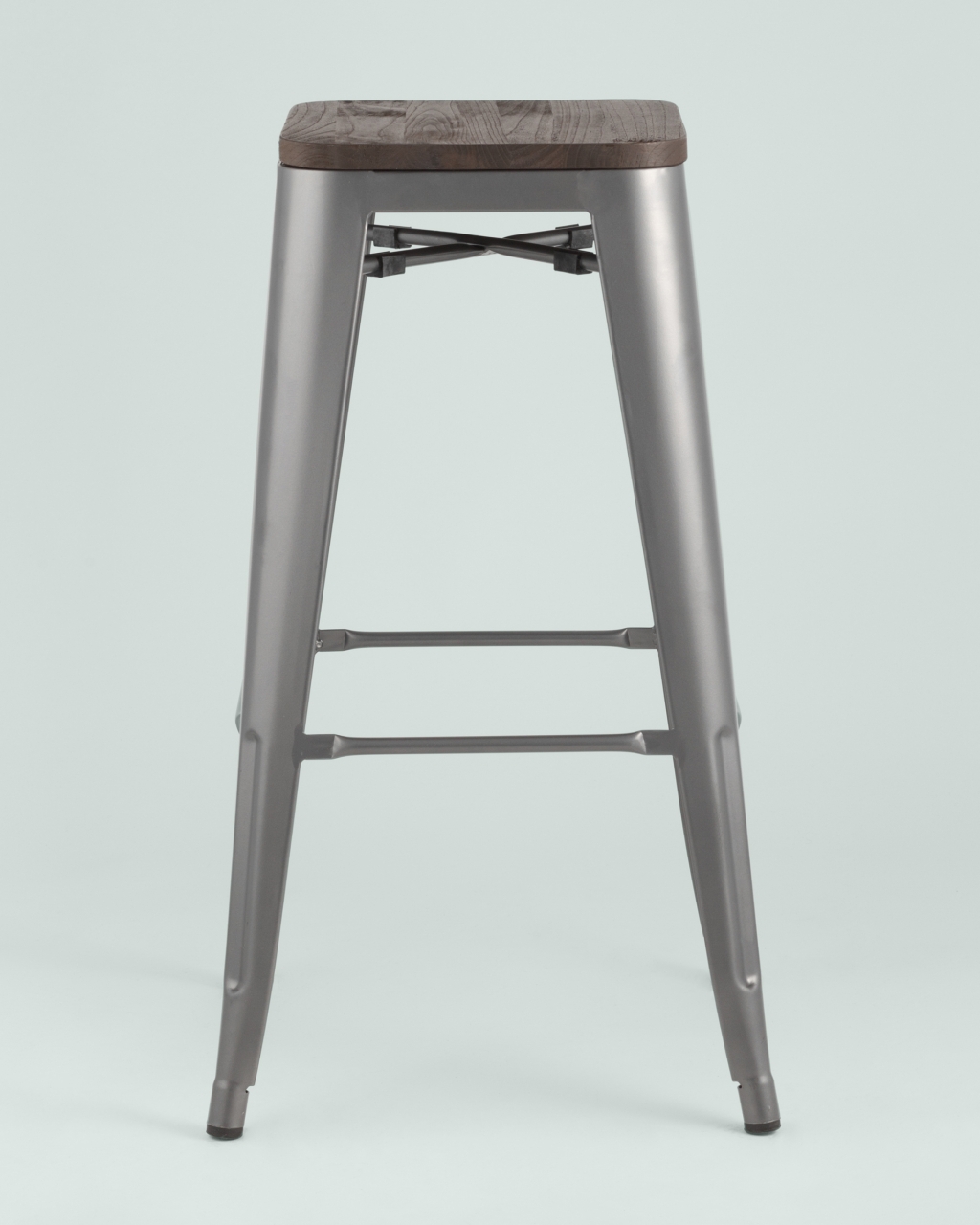 Стул барный TOLIX WOOD Серебристый